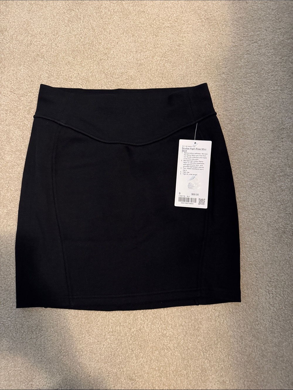 NWT Lululemon Scuba High-Rise Mini Skirt Size Small